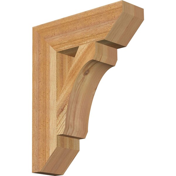 Ekena Millwork Legacy Slat Rough Sawn Bracket, Western Red Cedar, 4"W x 14"D x 18"H BKT04X14X18LEC06RWR - main